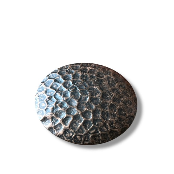 Hammered Copper Disc Scarf Clip - Picture 2 of 6